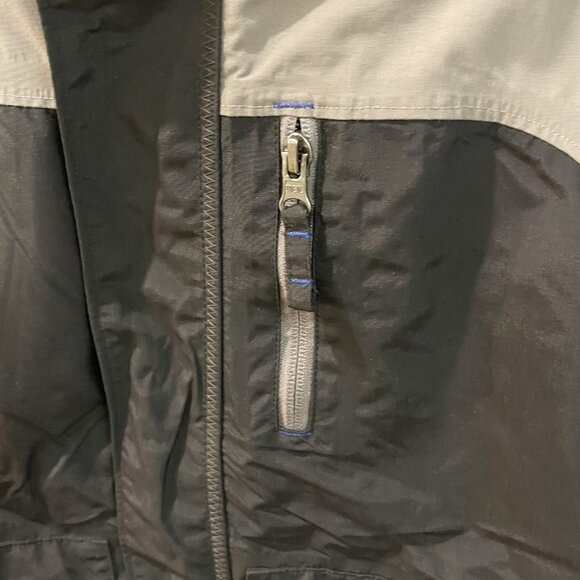 Lands' End Squall Jacket Boys Medium 10-12 Black Gray Winter Hooded Waterproof - Picture 5 of 11